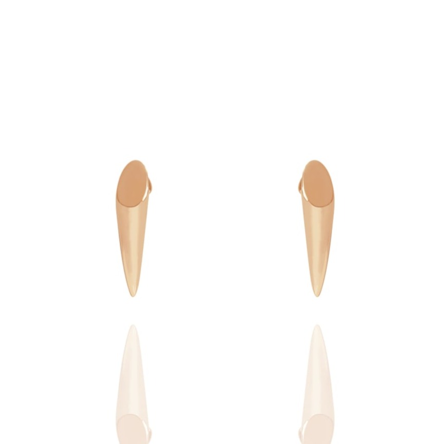 Rose Gold Horn Stud Earrings - Lulu B Jewellery